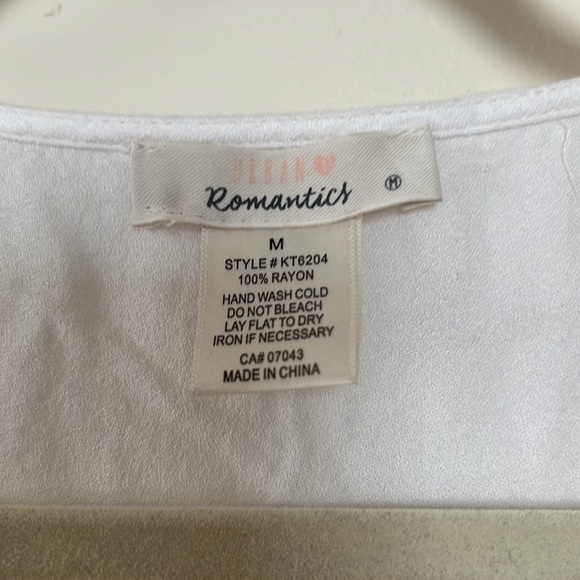 White Button Up Cropped Tee - Picture 2 of 5